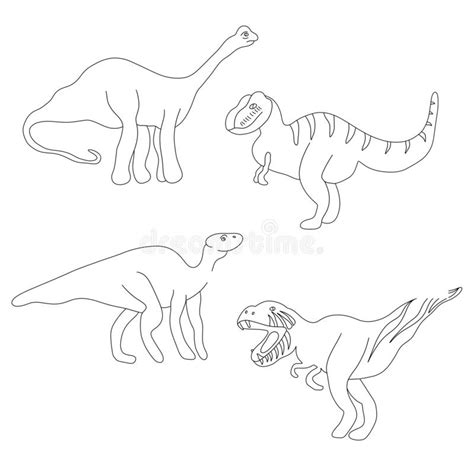 Dinosaure Et Enfants, Livre De Coloriage Illustration de Vecteur