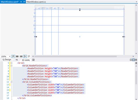 Add Rows And Columns To Grid In Xaml Wpf Application
