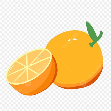 맛있는 일러스트 오렌지 레몬 반 달콤한 오렌지색 만화 오렌지 육체 Png 일러스트 및 Psd 이미지 무료 다운로드