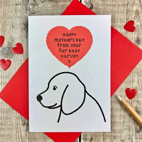 Personalised Dog Mothers Day Card By Adam Regester Design