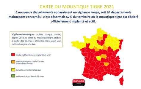 Moustique Tigre La Carte 2021 Vigilance Moustiques