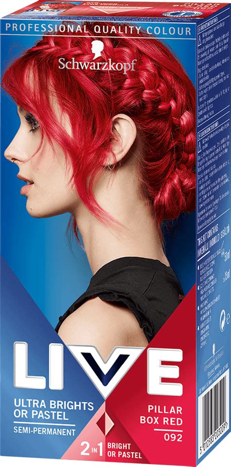 Many people have mentioned 6 weeks before a sight fade is noticed (depending on their hair and the pravana color). 092 Pillar Box Red Hair Dye by LIVE | LIVE Colour Hair Dye ...