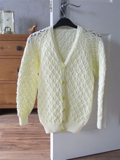 4 Ply Lacy Cardigan Using Marriners Yarn This Is For 8 Yr Old Granddaughter Ladies Knitting