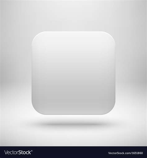 Technology White Blank App Icon Template Vector Image
