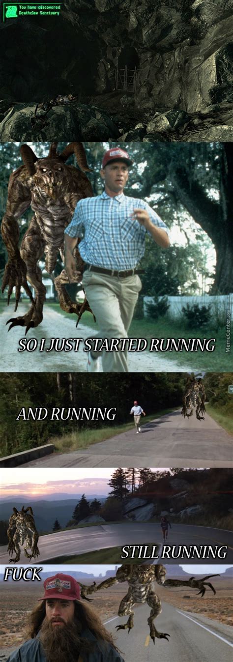 Welcome to fallout 4 the greatest bethesda game that ever existed! Run, Forest! Run! by rayyzo - Meme Center