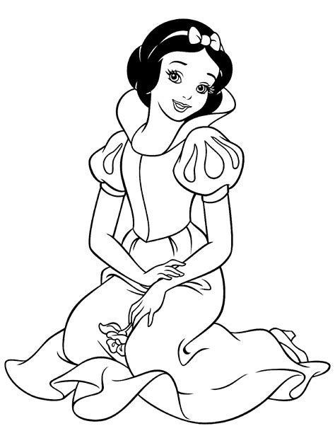 Dibujo Para Colorear Disney Princesa Blancanieves