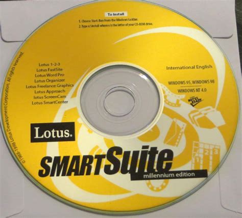 Ibm Lotus Smartsuite 123 Millenium Edition 98 Win 9598w2kntwmexp