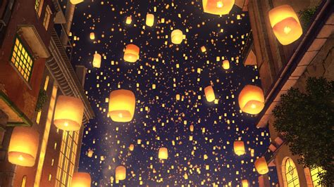 Desktop Wallpaper Lantern Decorations Anime Girls For