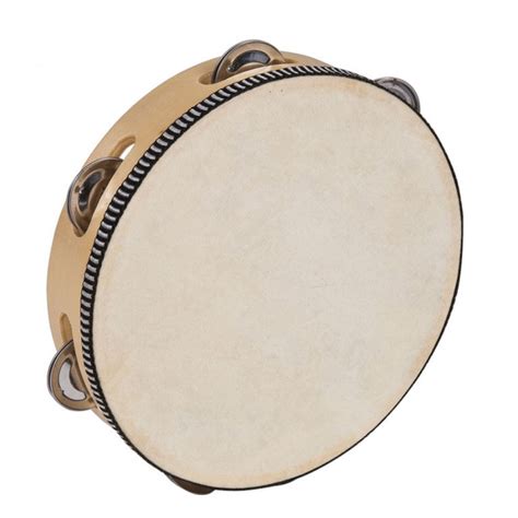Tambourines are often used with regular percussion sets. Performance Percussion PP4005 8" Skin Head Tambourine ...