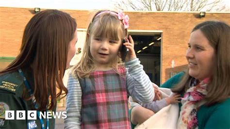 girl three calls 999 after pregnant mum falls down stairs bbc news