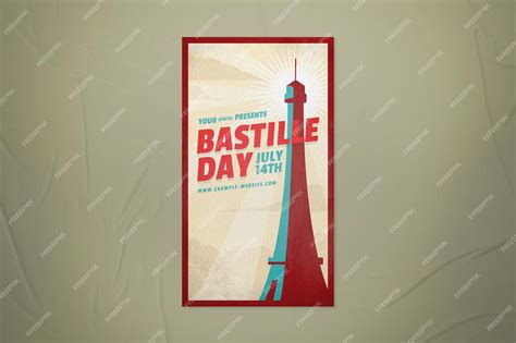 Premium Psd Retro Bastille Day Instagram Story