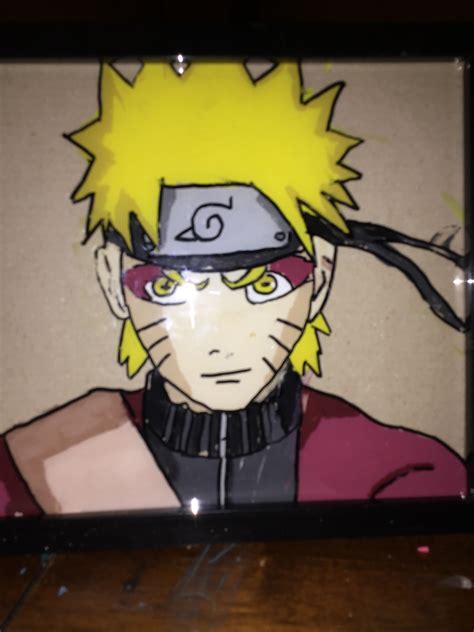 Naruto Glass Painting Im A Beginner Ranimeart
