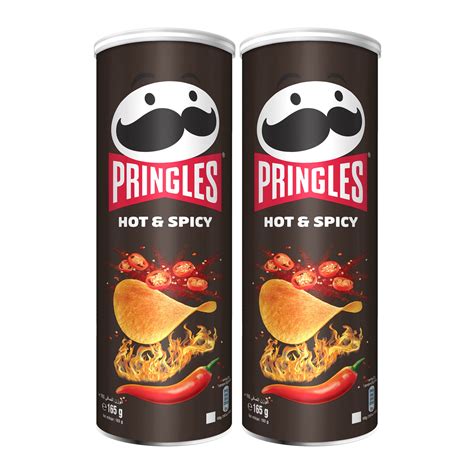Buy Pringles Hot And Spicy Flavour Potato Chips 165 G Each Pack Of 2