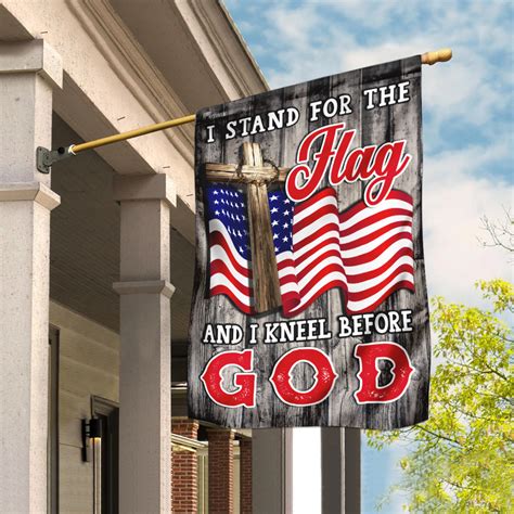 Stand For The Flag Kneel Before God Christian American Flag Metal Pigeon