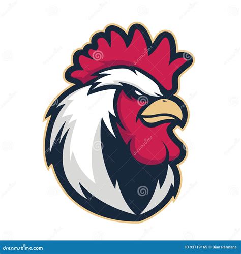 Chicken Rooster Head Mascot Stock Vector Illustration Of Head
