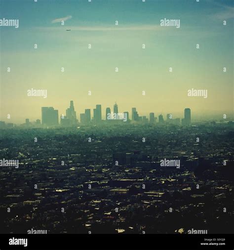 Los Angeles Skyline Stock Photo Alamy