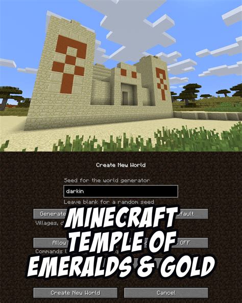 Temple Of Emeralds And Gold Seed For Minecraft Darkin Pcmac Minecraft