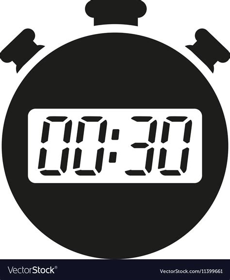 The 30 Seconds Minutes Stopwatch Icon Clock And Vector Image