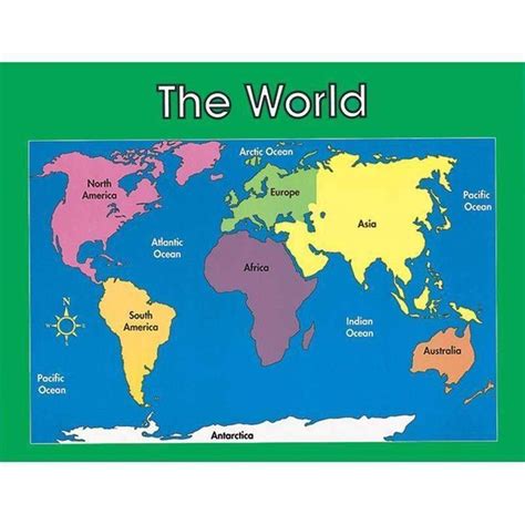 Chartlet World Map 17 X 22 Classroom Charts World Map Map