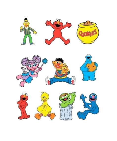 Sesame Street Cartoon Characters Of All Your Favourites Elmo Bert
