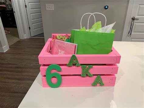Alpha Kappa Alpha Personalized Crate Gift Basket Aka Sorority Gifts
