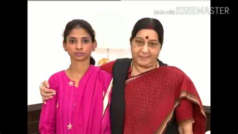 sushma swaraj meet with a dumb girl that is a event youtube