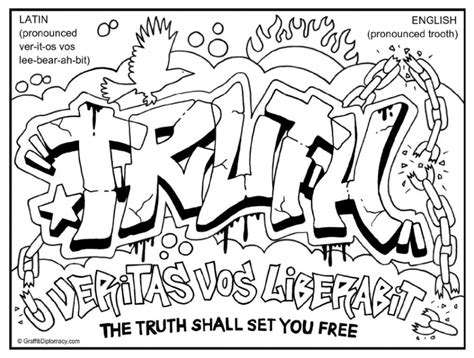 Graffiti Words Coloring Pages Printable