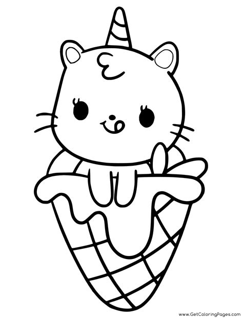 Certainly, you will not be difficult to get and start to color. Unicorn Cat Coloring Pages - GetColoringPages.com