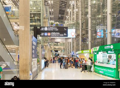 Bangkok Thailand January Interior View Of Arrival Hall At