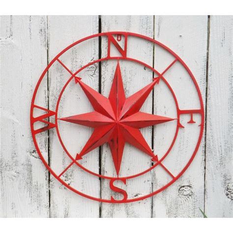 Hand crafted by jason cooper. Red Wall Compass Compass Rose Metal Nautical Compass Indoor Outdoor Nautical Sign | Red walls ...