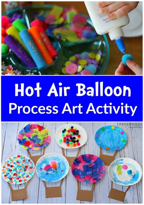 Transportation crafts and educational activities for children. Hot Air Balloon Process Art Activity | ALL THINGS ...
