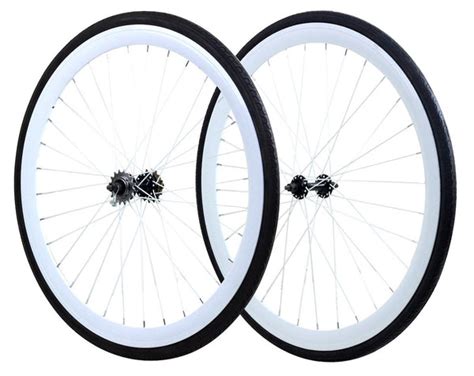 Zycle Fix 45mm Wheel Set For Fixie Bikes White Fixies Rims Fixie