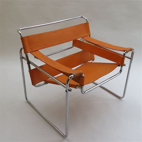 Vintage Orange B3 Wassily Chair By Marcel Breuer For Gavina Italy
