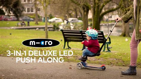 Micro Scooters 3in1 Deluxe Push Along LED Toddler Scooter - YouTube