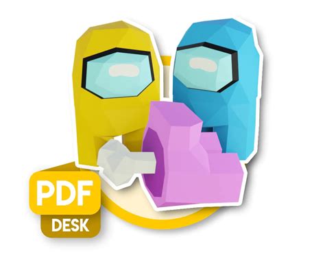3d Model Among Us Papercraft Template Printable Paper Toys Free