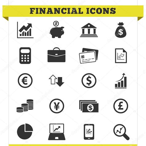 Financial Icons Vector Set Stock Vector Image By ©nirodesign 25109629