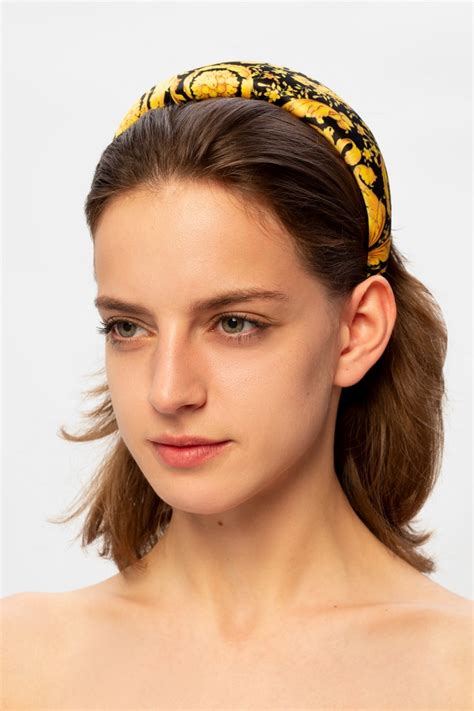 Yellow Headband With Logo Versace Vitkac Gb