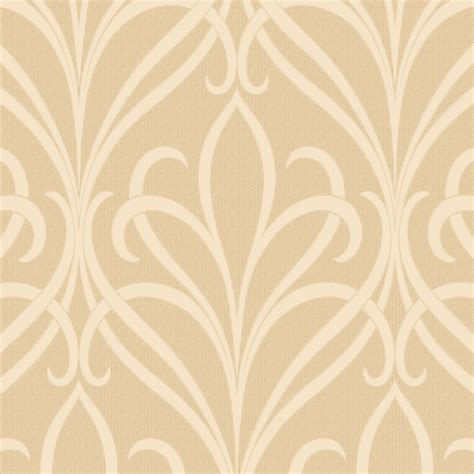 Camden Damask Textured Glitter Wallpaper Soft Gold H980523