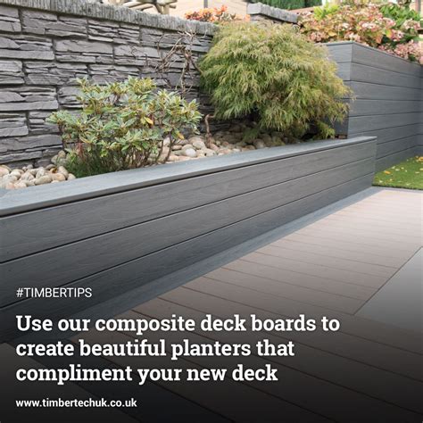 Just slide them into the connector grooves, and screw. Composite Deck Planters | Deck planters, Outdoor gardens ...