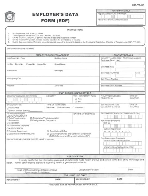 2011 Form Ph Pag Ibig Hqp Pff 002 Fill Online Printable Fillable