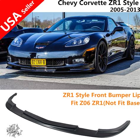 Zr1 Style Abs Front Bumper Lower Lip Spoiler Body Kit For Chevy