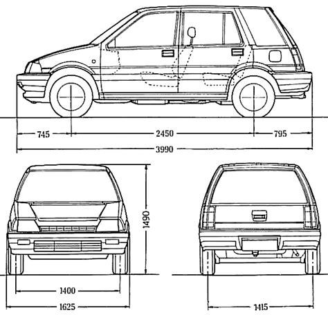 1985 Honda Civic Iii Wagon Blueprints Free Outlines