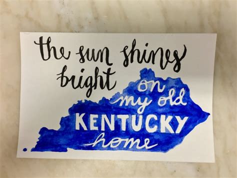 The Sun Shines Bright On My Old Kentucky Home Watercolor