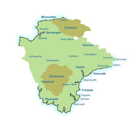 Devon Rivers Map