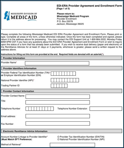 Railroad Medicare Edi Enrollment Form Enrollment Form