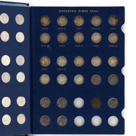 Nearly Complete Mercury Dime Collection And Complete Roosevelt Dime