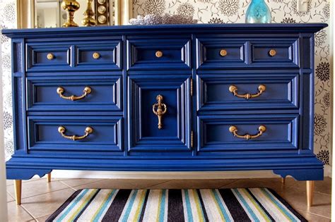 Explore painted representations of landscapes, sets, or distant locations used to create the illusion of an environment. West Furniture Revival | Blue furniture, High gloss ...