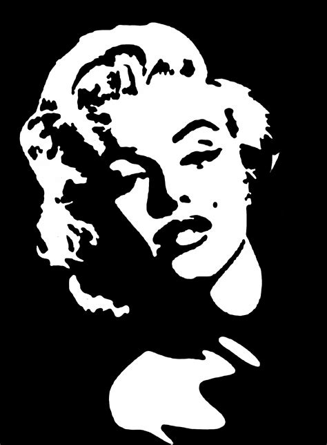 Pin By Jenny On Stencils Clip Art Marilyn Monroe Stencil Card