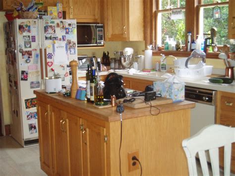 Painting my ugly kitchen cabinets from blonde wood color to white. SheShe, The Home Magician: To Paint or Not To Paint (Those ...