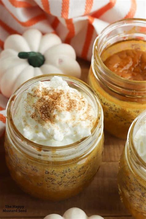 Quick And Easy No Bake Pumpkin Pie In A Jar The Happy Mustard Seed